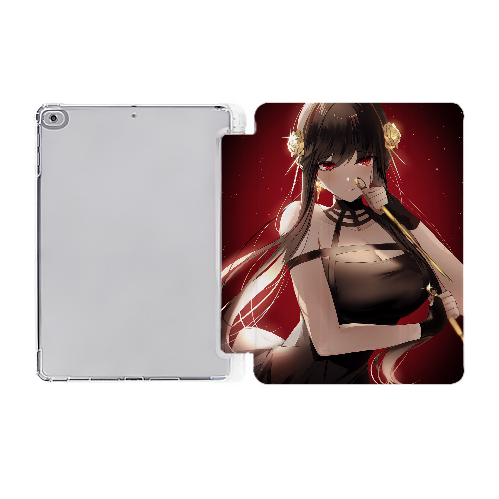 （画像用） SPY×FAMILY间谍家家酒 IPad ケース ペン収納付き 三つ折りスタンド PUレザー×シリコン 対応機種9.5/10.5/10.9インチ